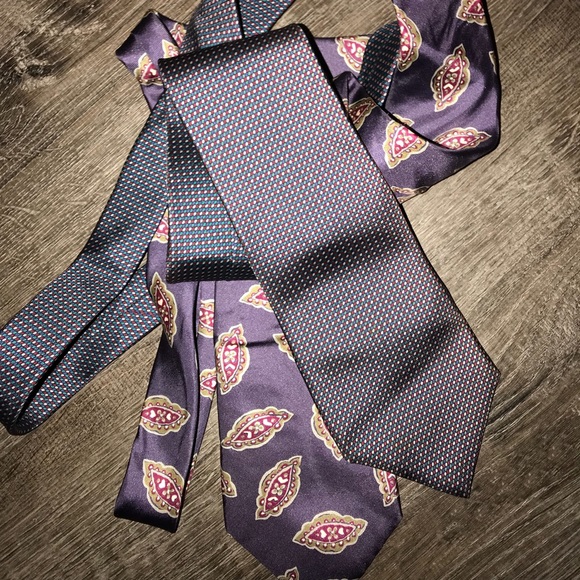 Men’s Vintage Christian Dior Ties 100% silk - Picture 1 of 7